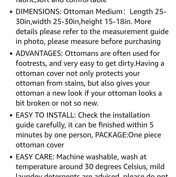 New Easy-Going Stretch Ottoman Cover Folding Storage Stool Furniture Protector. - Picture 5 of 8